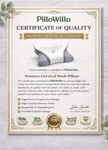 Vista 5 de Almohada cervical para el cuello para aliviar el dolor: almohada ergonómica de espuma viscoelástica para dormir, almohada ortopédica de apoyo