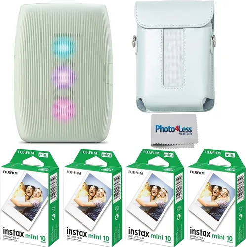 Vista 9 de Fujifilm Instax Mini Link 3 - Paquete de película para impresora Instax Mini (40 hojas), funda protectora Link 3 (blanco arcilla)
