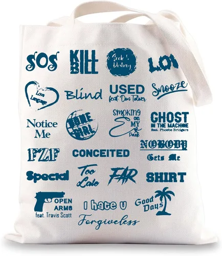 Vista 9 de BWWKTOP Bolsa de lona para álbum de cantante, para fanáticos del cantante, álbum de música, bolsa de mano para mujer