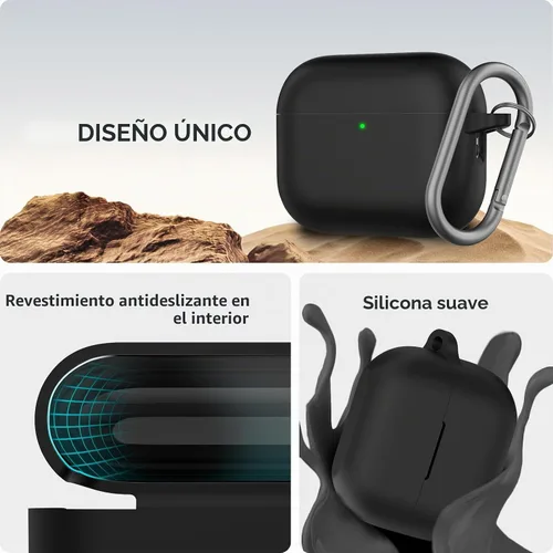 Vista 3 de AhaStyle Funda Protectora para AirPods Pro 3 (2025) con Kit de Limpieza, Funda de Silicona Suave para AirPods Pro de 3ª