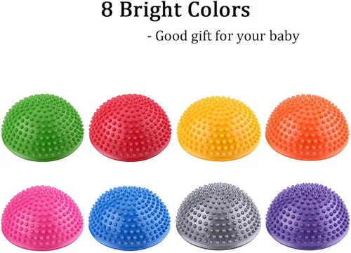 Vista 5 de Pelota de masaje de pies, pelotas inflables de PVC para yoga, antideslizantes, medio punto de masaje, bola de equilibrio para gimnasio, fitness