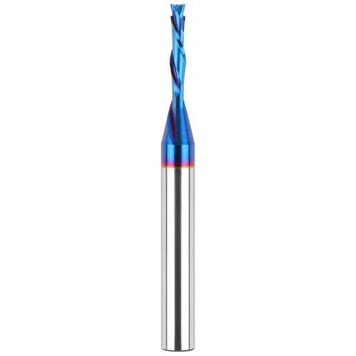 Vista 22 de EANOSIC Brocas de fresadora en espiral de compresión ascendente y descendente de 1/2 pulgada de diámetro de corte con revestimiento nano azul