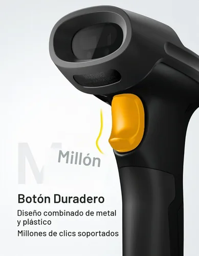 Vista 7 de Inateck Escáner de código de barras 2D, escáner de código QR inalámbrico Bluetooth con aplicación AI y SDK, duración de la batería de 180 días