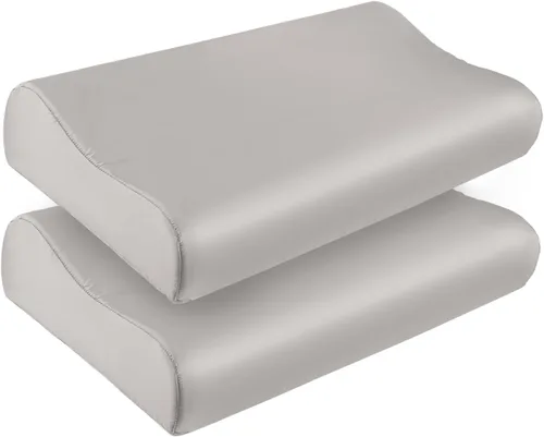 Vista 22 de THXSILK 19 Momme - Funda de almohada 100% seda de morera para almohada de espuma viscoelástica de contorno, funda de almohada cervical, paquete de 1
