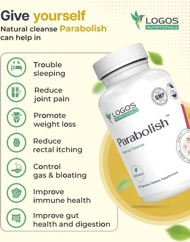 Vista 3 de Parabolish para Cleanse - 60 Cápsulas - Salud intestinal, apoyo inmunológico - Ingredientes naturales