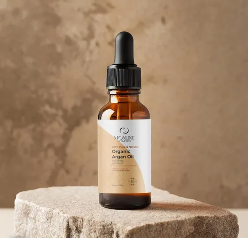 Vista 4 de Aceite de argán marroquí orgánico puro para el cabello, la cara y la piel. Promueve el crecimiento del cabello y la piel suave