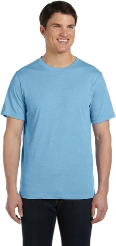 Vista 180 de Bella Canvas 3413c para hombre (1) Triblend verde + (1) Triblend rojo