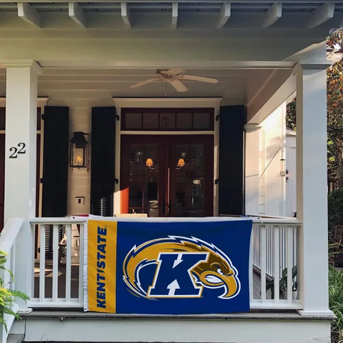 Vista 5 de Desert Cactus Bandera de la Universidad Estatal de Kent Golden Flashes Banners 100% poliéster para interiores y exteriores, banderas de 3 x 5 pies
