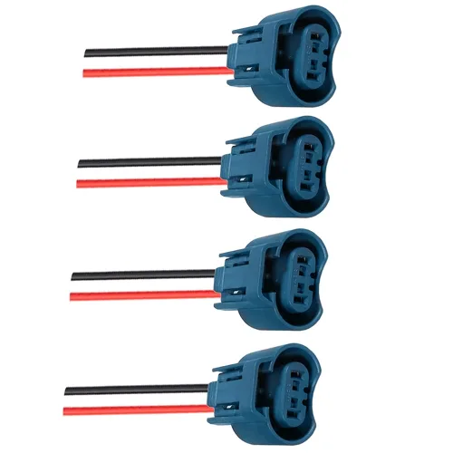Vista 8 de Paquete de 4 adaptadores 9005 9006 HB3 HB4 hembra de arnés de cableado para faros antiniebla