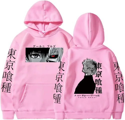 Vista 2 de Symish Anime - Sudadera con capucha unisex de Ken Kaneki con estampado 3D