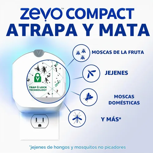 Vista 6 de Zevo Trampa compacta para insectos voladores para mosquitos y moscas