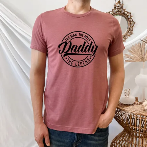 Vista 5 de The Man The Myth The Legend Shirt, Dad Shirts For Men, Daddy T-shirt Plus Size, 1st Fathers Day Gifts From Daughter, Son, Wife, New Dad Gifts