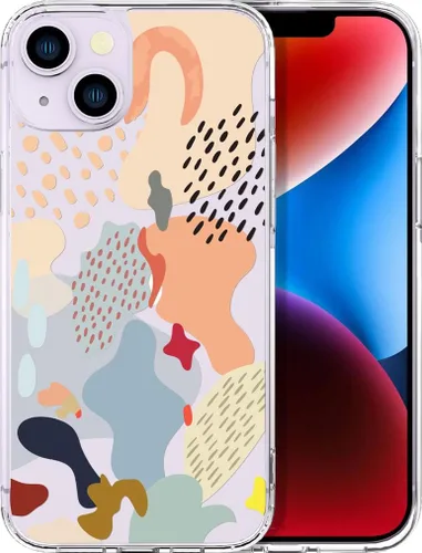 Vista 76 de Compatible con iPhone 14, funda transparente y bonita para mujeres y niñas, diseño floral, diseño floral femenino, funda para teléfono 14