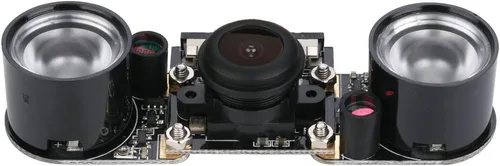 Vista 2 de Raspberry Pi 4 Cámara ojo de pez gran angular 5MP 1080p visión nocturna módulo de cámara para Raspberry Pi 4 Modelo B Raspberry Pi 3 Modelo B/B+