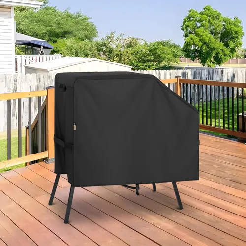 Vista 7 de Arcedo Cubierta de parrilla compatible con Blackstone de 22 pulgadas y 17 pulgadas con capucha y soporte, resistente al agua, cubierta de parrilla
