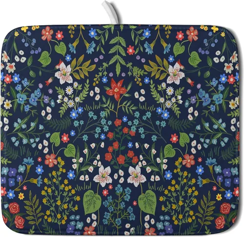 Vista 31 de Alfombrilla de secado de platos para encimera de cocina pequeña absorbente de café de otoño Alfombrilla de secado de microfibra de bosque de otoño