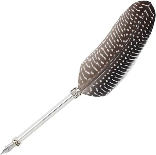 Vista 11 de Gullor Pluma de pluma vintage, pluma de inmersión de plumas naturales con caja de regalo, negro y marrón