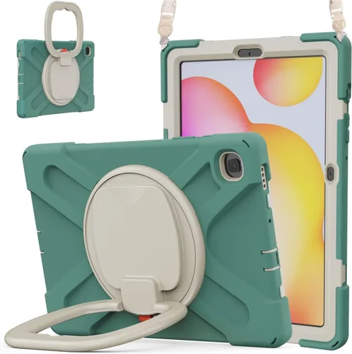 Vista 160 de 360 Rotation Case for Galaxy Tab ActivePro/Tab Active4 Pro/Active 5 Pro 10.1" Sturdy Cover Rotate Ring Stand Shoulder Carrying Strap Hand Strap