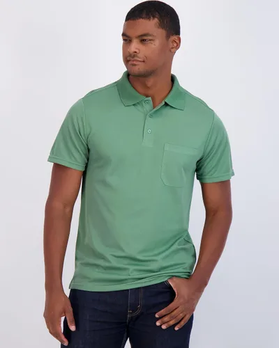Vista 2 de Real Essentials Paquete de 3 Polo de manga corta para hombre con cuello seco y bolsillo - Activo Casual (disponible para tallas grandes y altas)