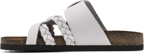Vista 4 de WHITE MOUNTAIN Sandalia plana curativa para mujer, Blanco