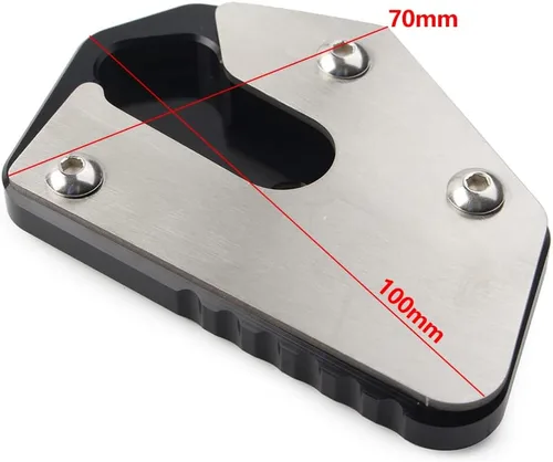 Vista 3 de 1 unids negro motocicleta Kickstand pie pie pie extensión pad placa de soporte para Suzuki V-STROM VSTROM DL650 650XT