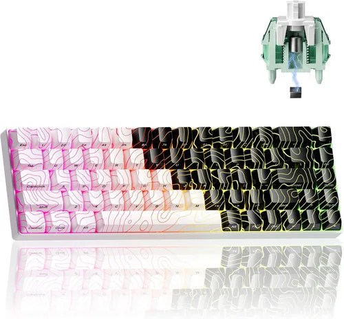 Vista 12 de XVX HE68 Max Teclado de Activación Rápida 60%, Teclado de Efecto Hall con Interruptor Gateron Magnetic Jade Max, Marco de Aluminio CNC, Teclado