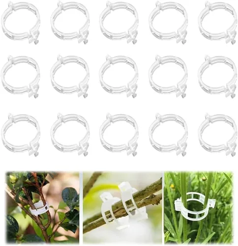 Vista 8 de Clip de plástico seguro para plantas, clips de soporte para plantas, clips de jardín para plantas trepadoras, clips de enrejado de plástico