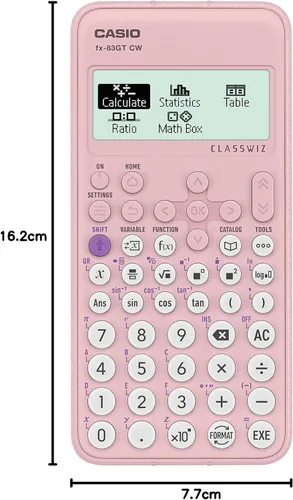 Vista 6 de Casio fx-83GTCW Calculadora científica rosa