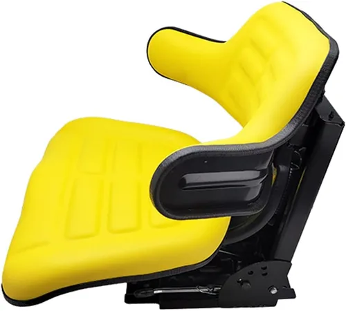 Vista 3 de Asiento universal amarillo de la suspensión del tractor se adapta a John Deere 2550, 2630, 2640, 2750