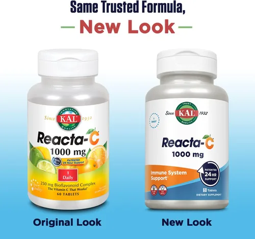 Vista 2 de KAL Reacta-c con tabletas de bioflavonoides, 60