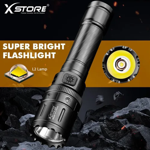 Vista 5 de Picatinny - Linterna de riel, luz de flash de rifle, linterna de montaje en riel USB, linterna de alto lúmenes recargable, 5 modos de presión remota