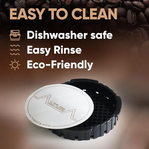 Vista 2 de El ULTRA XL: Filtro de metal reutilizable para cafetera AeroPress. También se adapta a la prensa de café AeroPress Go. No más filtro de papel XL