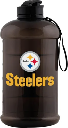 Vista 28 de FOCO Logotipo del equipo de la NFL Botella de agua deportiva grande de plástico transparente de 2L