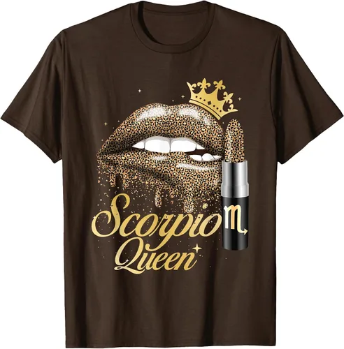 Vista 16 de Scorpio Queen - Zodiac Sign Horoscope Birthday T-Shirt Negro