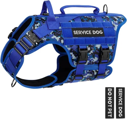 Vista 27 de Arnés táctico para perros - PETNANNY Chaleco para perro de servicio para perros grandes Cobertura corporal completa en arnés para perros de Rosa