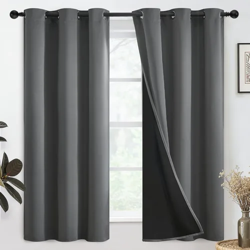 Vista 138 de SimpleHome - Cortinas opacas 100% para recámara, cortinas de ventana con ojales beige, con aislamiento térmico, cortinas de oscurecimiento