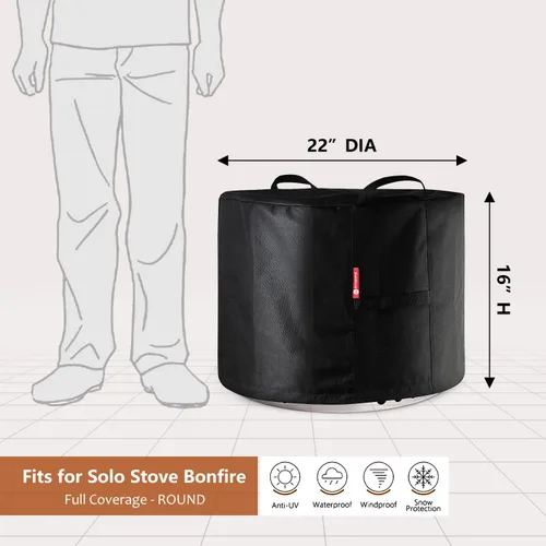 Vista 2 de SheeChung Cubierta para Hoguera para Solo Stove Bonfire Hoguera Exterior Sin Humo - Pequeña Redonda Impermeable Refugio de Poliéster 600D