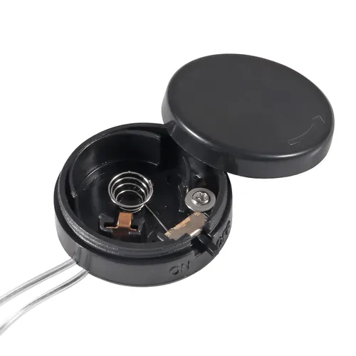 Vista 3 de Alinan 20 cables tipo plomo 2 x 3 V CR2032 moneda botón celda batería caso con interruptor de encendido/apagado, soporte de batería CR2032 titular
