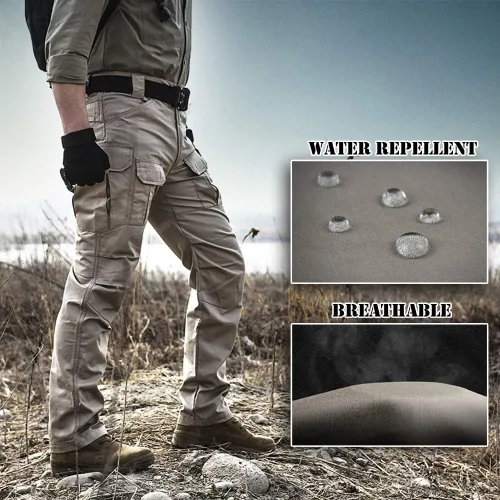 Vista 5 de CARWORNIC Gear - Pantalones tácticos tipo cargo para hombre, Waterpoof, ligeros, Rip Stop EDC