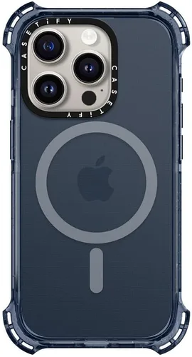 Vista 46 de CASETiFY Funda Bounce para iPhone 16 Pro [a prueba de golpes, 21.3 pies, protección contra caídas de grado militar 6X, compatible con Magsafe] Azul
