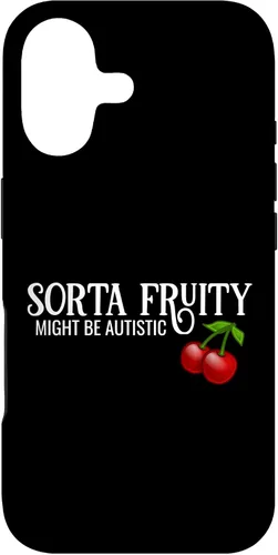 Vista 32 de Sorta Fruity Autistic Bisexual Queer Lesbian Autism Cherry Case for iPhone 16