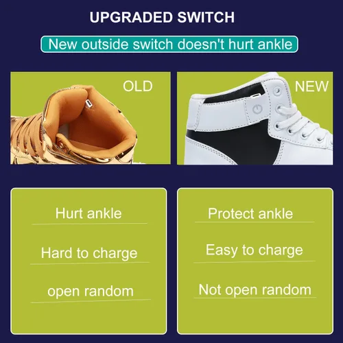 Vista 6 de Odema Zapatos LED unisex con luz superior alta para mujeres y hombres