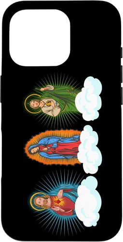 Vista 20 de Funda para iPhone 17 con diseño de Jesús, Virgen María y San Judas Tadeo in Clouds