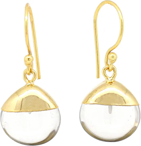 Vista 16 de Gempires - Pendiente de gancho de pera natural, pendiente de meditación, joyería hecha a mano, regalo para ella