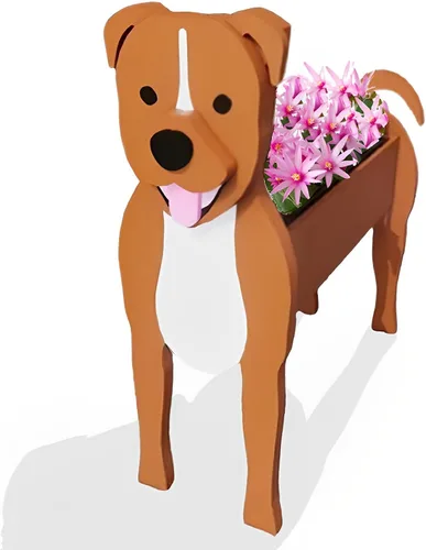 Vista 18 de Macetero de flores para perros, regalos para mujeres, bonitas macetas de PVC para perros, macetas para interiores y exteriores, maceta de jardín