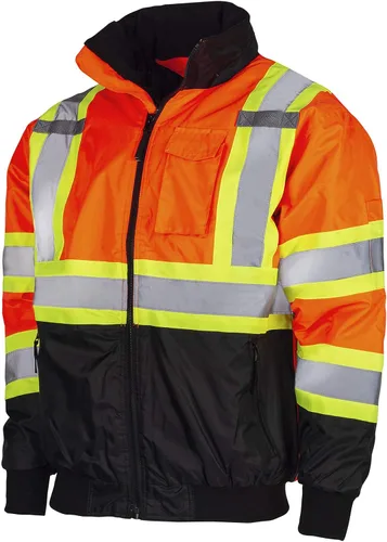 Vista 3 de JORESTECH Chaqueta de seguridad reflectante ANSI/ISEA 107-2015 y CSA Z96 compatible con la chaqueta de trabajo Naranja