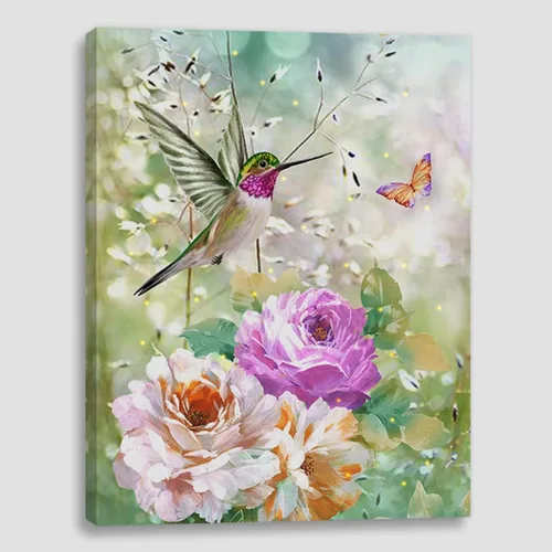 Vista 8 de alottagifts Impresión de Arte en Lienzo Iluminado de la Natividad para Pared 16" x 12" Con Temporizador Impresión de Arte en Lienzo LED para Pared