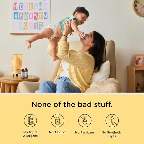Vista 5 de Hyland's Baby Organic - Jarabe para la tos diurna todo en uno + apoyo inmunológico con saúco, vitamina C y zinc, 4 onzas líquidas