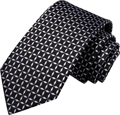 Vista 65 de Hi-Tie Corbata clásica de cachemira para hombre con pañuelo y gemelos a cuadros