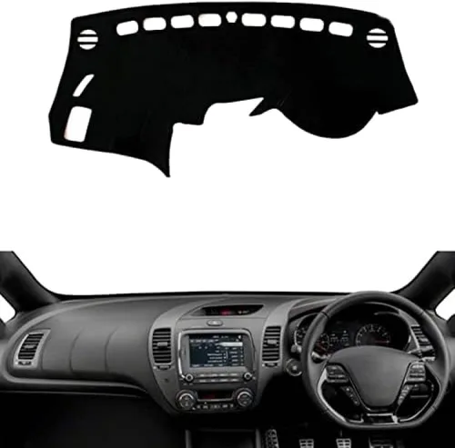 Vista 2 de KAYJAE Car Dash Cover Mat,for Kia Cerato Forte K3 2013 2014 2015 2016 2017 2018,Red Edge Anti-Slip Mat Dashboard Cover Pad Interior Styling